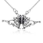 Celtic Knotwork Silver Butterfly Necklace TNC080