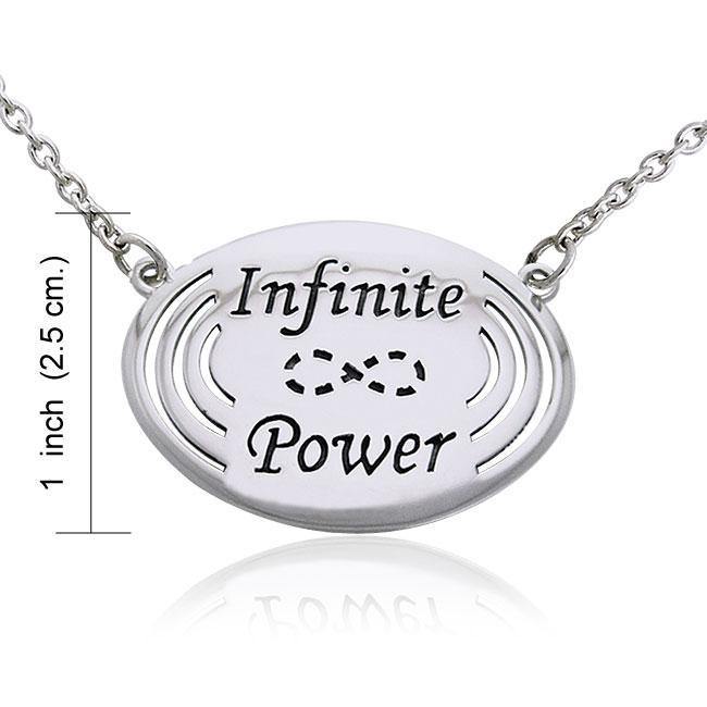 Empowering Words Infinite Power Silver Necklace TNC087