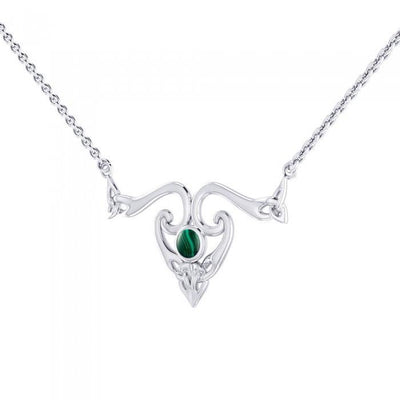 A timeless representation in threefolds ~ Sterling Silver Celtic Triquetra Necklace Jewelry with Gemstones TNC162