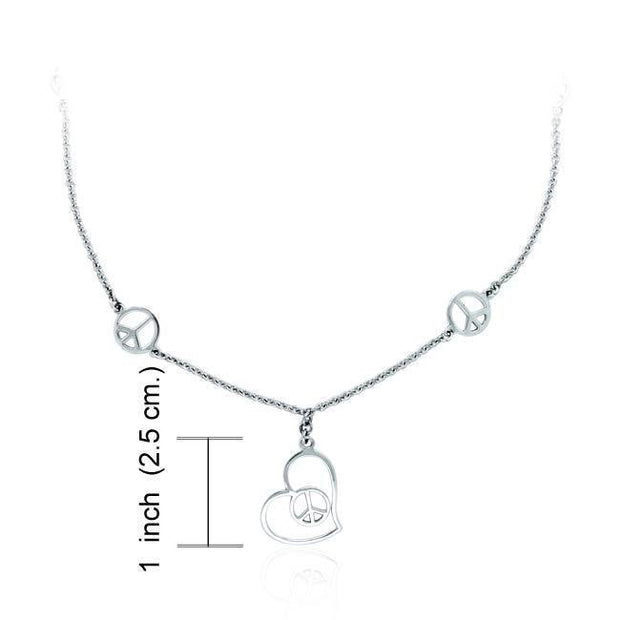 Happiness from Within ~ Sterling Silver Jewelry Peace Necklace TNC283