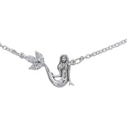 Mermaid Silver Necklace with Gemstone TNC343