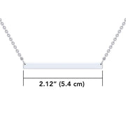 Silver Large Straight Bar Necklace Words That Matter TNC432P