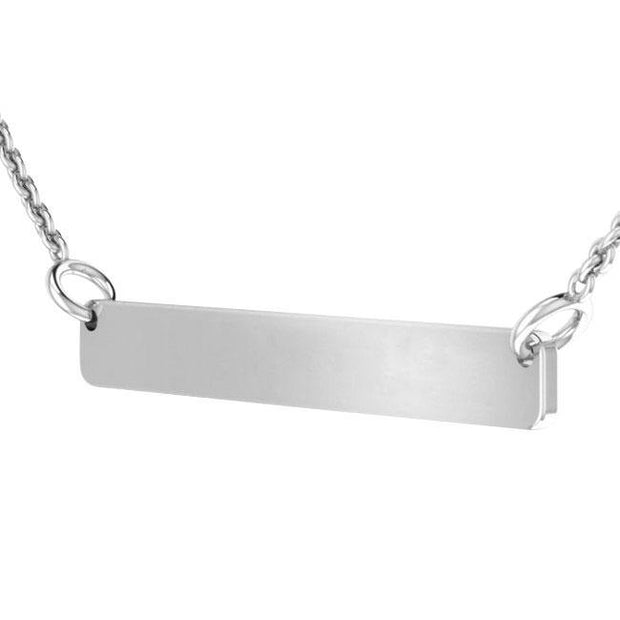 Straight Bar Necklace TNC433P Custom Word