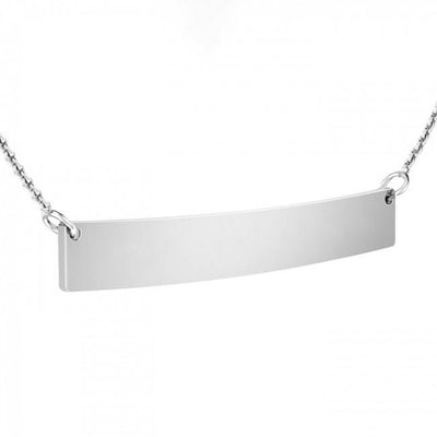 Large Curve Bar Necklace TNC437P Custom Word