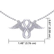 Angel Wings with Infinity Sterling Silver Necklace TNC445