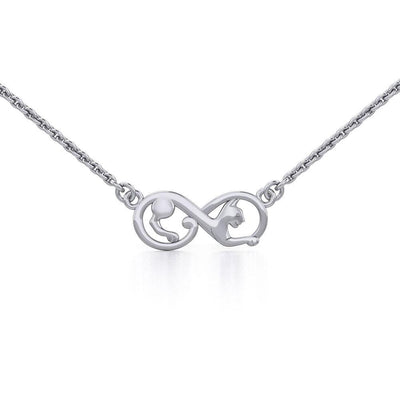 Infinity Cat Silver Necklace TNC489