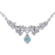 Celtic Knotwork Japanese Ayatori Love Silver Necklace TNC555