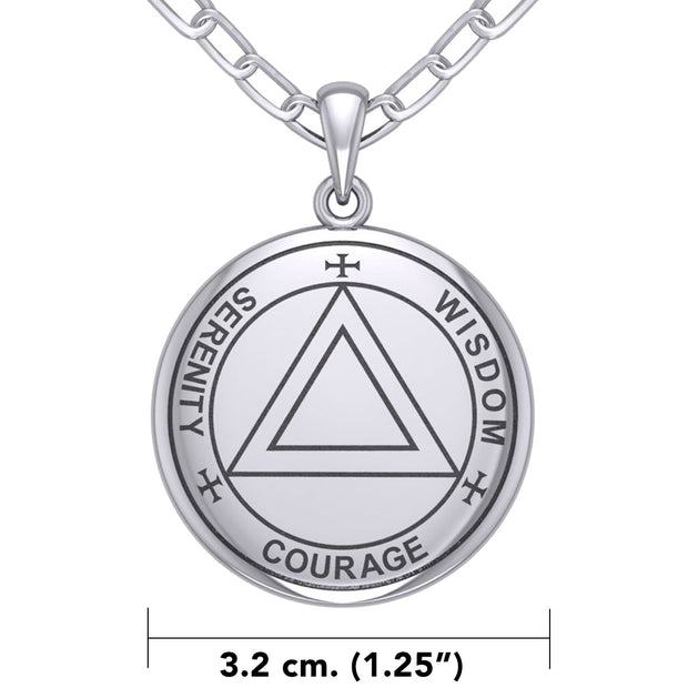 Sigil Seal of The AA Recovery Silver Necklace TNC558