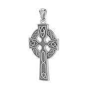 Celtic Knotwork Cross Silver Pendant TP036