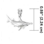 In the world of hammerhead shark beyond you can imagine ~ Sterling Silver Jewelry Pendant TP1057