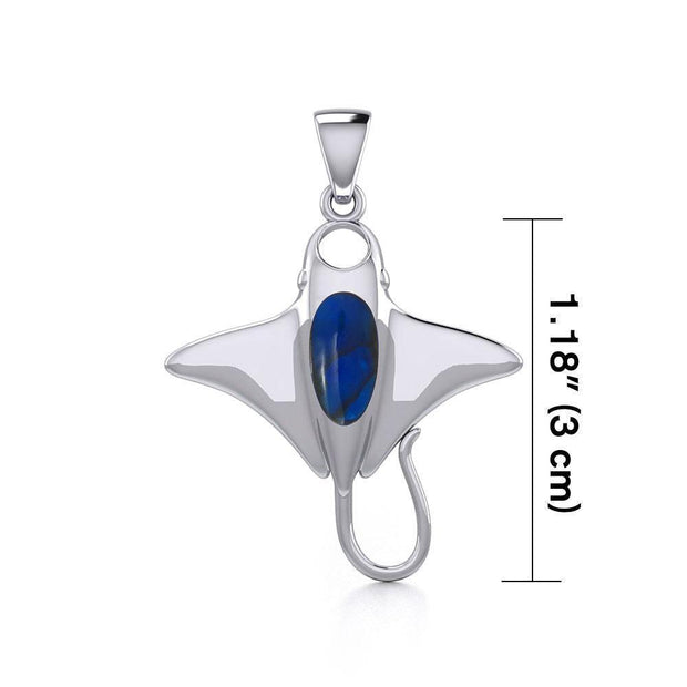 Manta Ray Sterling Silver Pendant TP1068