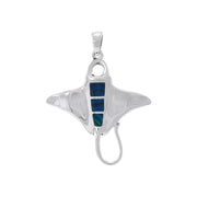 Sterling Silver Pendant with Rectangle Inlaid TP1070