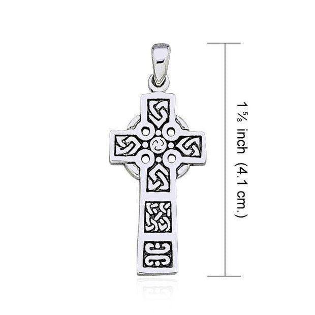 Celtic Knotwork Cross Silver Pendant TP1116
