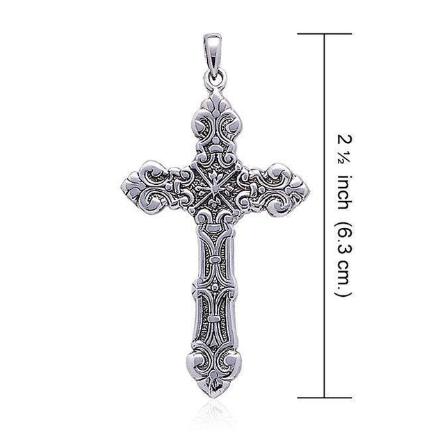 Medieval Fleur de Lis Cross Silver Pendant TP122 Pendant