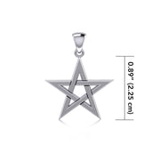Silver Star Pentagram Pendant TP1441