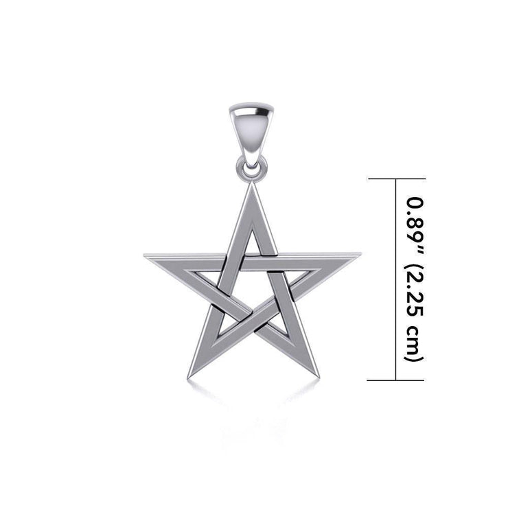 Silver Star Pentagram Pendant TP1441