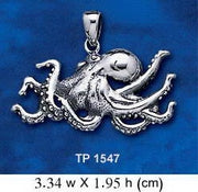 Octopuses Sterling Silver Pendant TP1547
