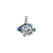 Raccon Butterfly Fish Sterling Silver Pendant TP1589