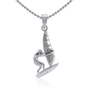 A healing adventure ~ Sterling Silver Surf Pendant Jewelry TP1597