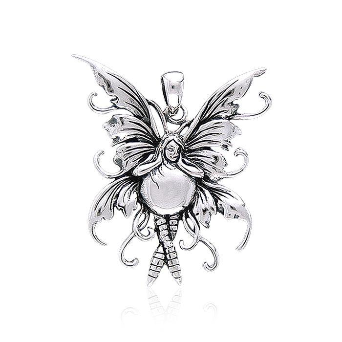 Charming Bubble Rider Fairy Sterling Silver Jewelry Pendant by Amy Brown TP1660 Pendant