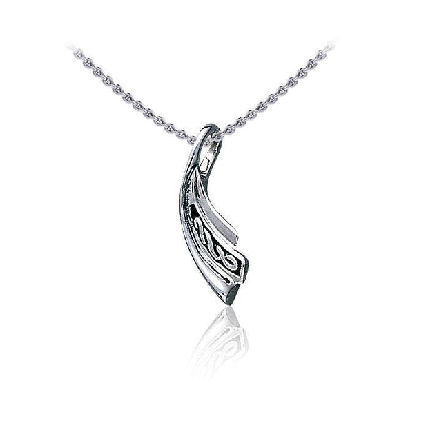 Contemporary Celtic Knotwork Sterling Silver Pendant Jewelry TP1695