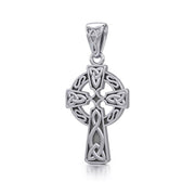 Celtic Knotwork Cross Silver Pendant TP192