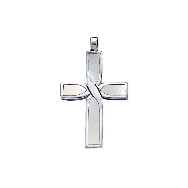 Infinity Cross Silver Inlay Pendant TP2209