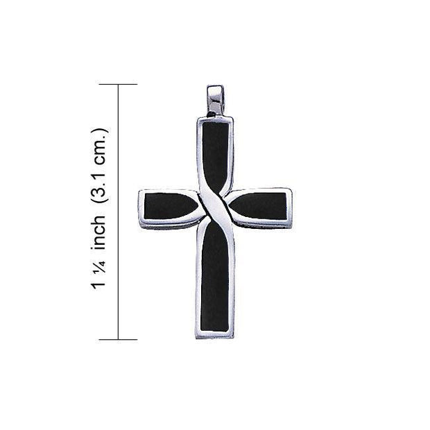 Infinity Cross Silver Inlay Pendant TP2209
