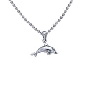 Small Dolphin Sterling Silver Pendant TP2325