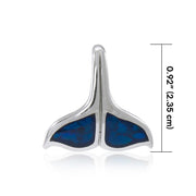 Inlaid Whale Tail Silver Pendant TP2333