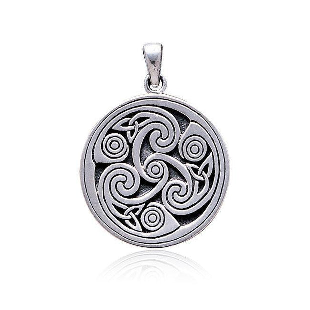 Celtic Silver Spiral Pendant TP239
