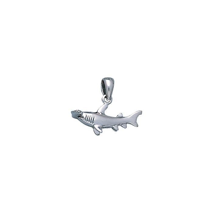 Explore the sea and start the journey ~ Sterling Silver Jewelry Hammerhead Shark Pendant TP2672