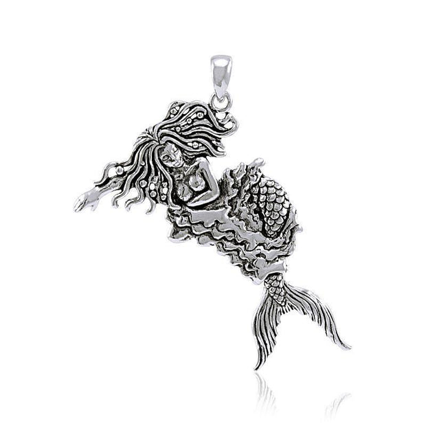 Moveable Mermaid Silver Pendant TP2695