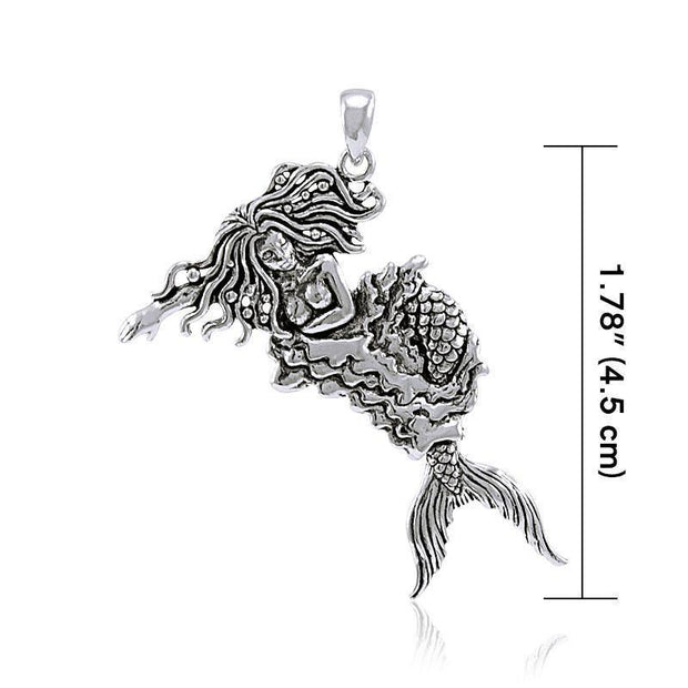 Moveable Mermaid Silver Pendant TP2695