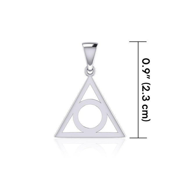 Small Triangle AA Recovery Silver Pendant TP283