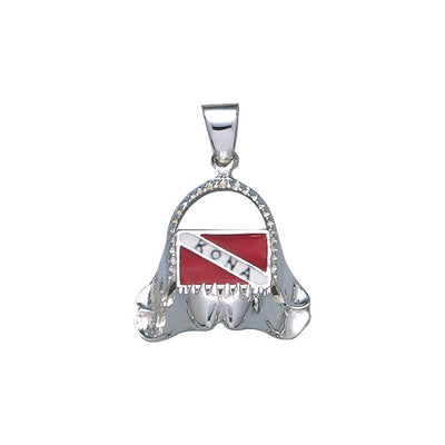 Shark Jaw with Dive Flag and Kona Island Silver Pendant TP2877