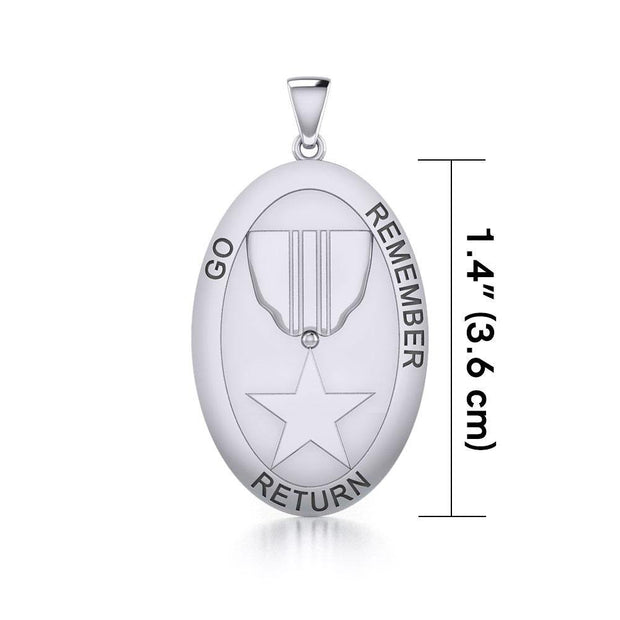 Military Medallion Silver Pendant TP2916