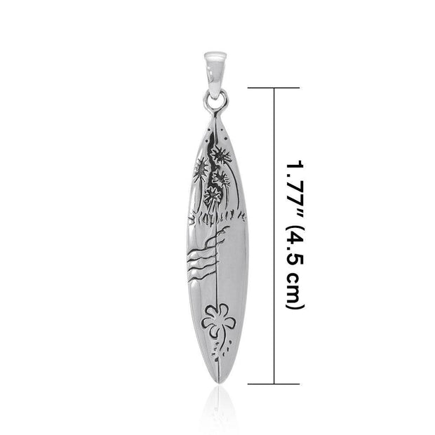 Nature’s love ~ Sterling Silver Surf Pendant Jewelry TP2940