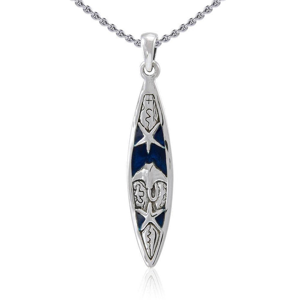 Sea Life-inspired Surfboard ~ Sterling Silver Pendant Jewelry TP2941 Pendant