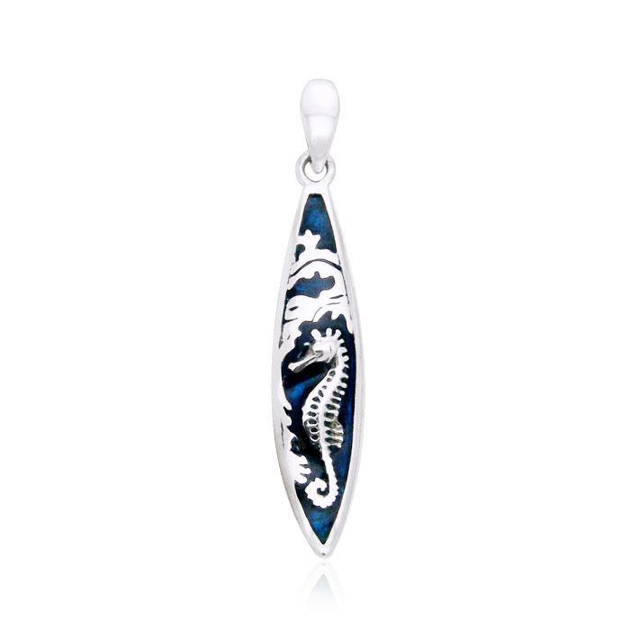 Seahorse, the Sea and the Surf ~ Contrasts of the Ocean Pendant TP3010