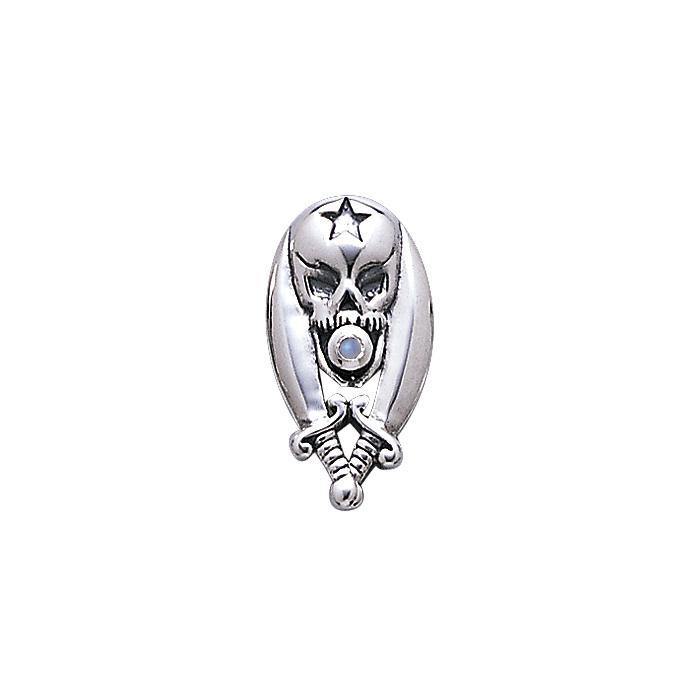 Skull and Sword Silver Pendant TP3065
