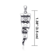 Francis Drake Flag of Pirate ~ Sterling Silver Jewelry Pendant TP3085 Pendant