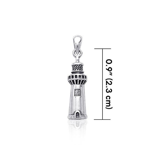Antarctic Lighthouse ~ Sterling Silver Jewelry Pendant TP3156