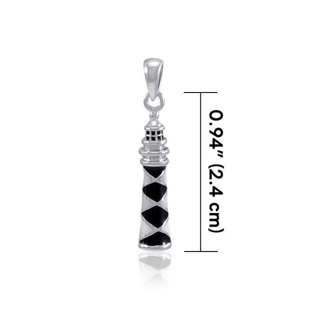 Cape Lookout Lighthouse ~ Sterling Silver Pendant TP3168