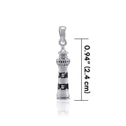 Bodie Island Lighthouse ~ Sterling Silver Jewelry Pendant TP3169