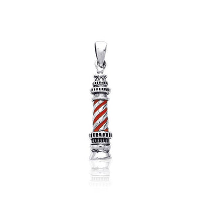 Caspian Lighthouse ~ Sterling Silver Jewelry Pendant TP3182