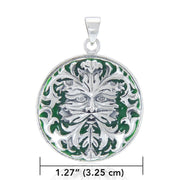 Silver Green Man Pendant by Oberon Zell TP3201