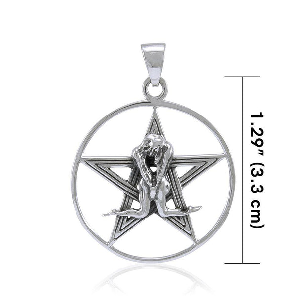 Silver Pentagram Pentacle Pendant TP3229