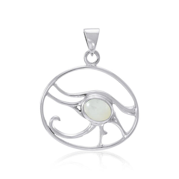 Eye of Horus, subtle imagery with strong energy ~ Sterling Silver Jewelry Pendant TP3306