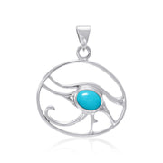 Eye of Horus, subtle imagery with strong energy ~ Sterling Silver Jewelry Pendant TP3306